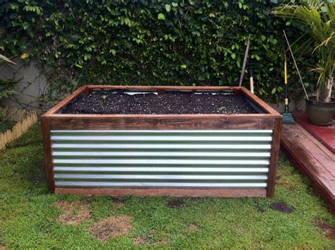 lipscomb metal planter box|galvanized garden bed planter box.